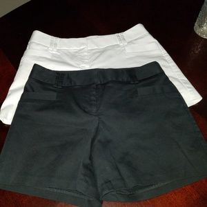 Express shorts Black and white pair both size oo